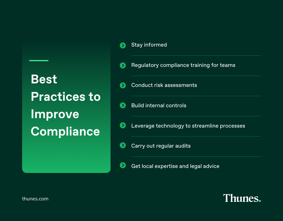 The best practices to improve complaince