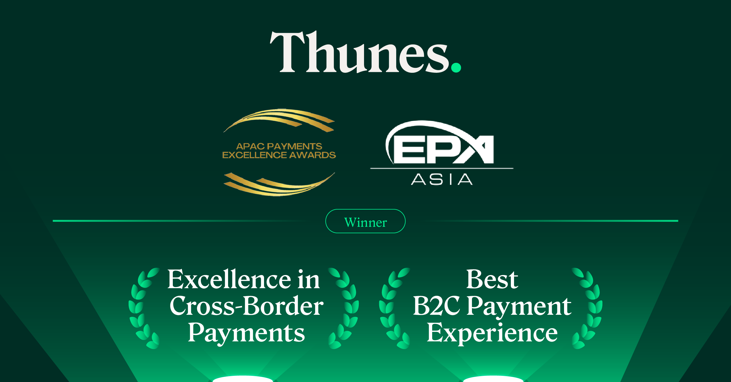 Thunes Triumphs with Double Win at 2025 APAC Payments Excellence Awards