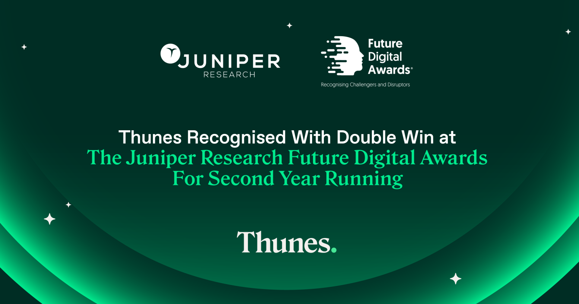 Thunes Recognised With Double Win at The Juniper Research Future Digital Awards For Second Year Running 