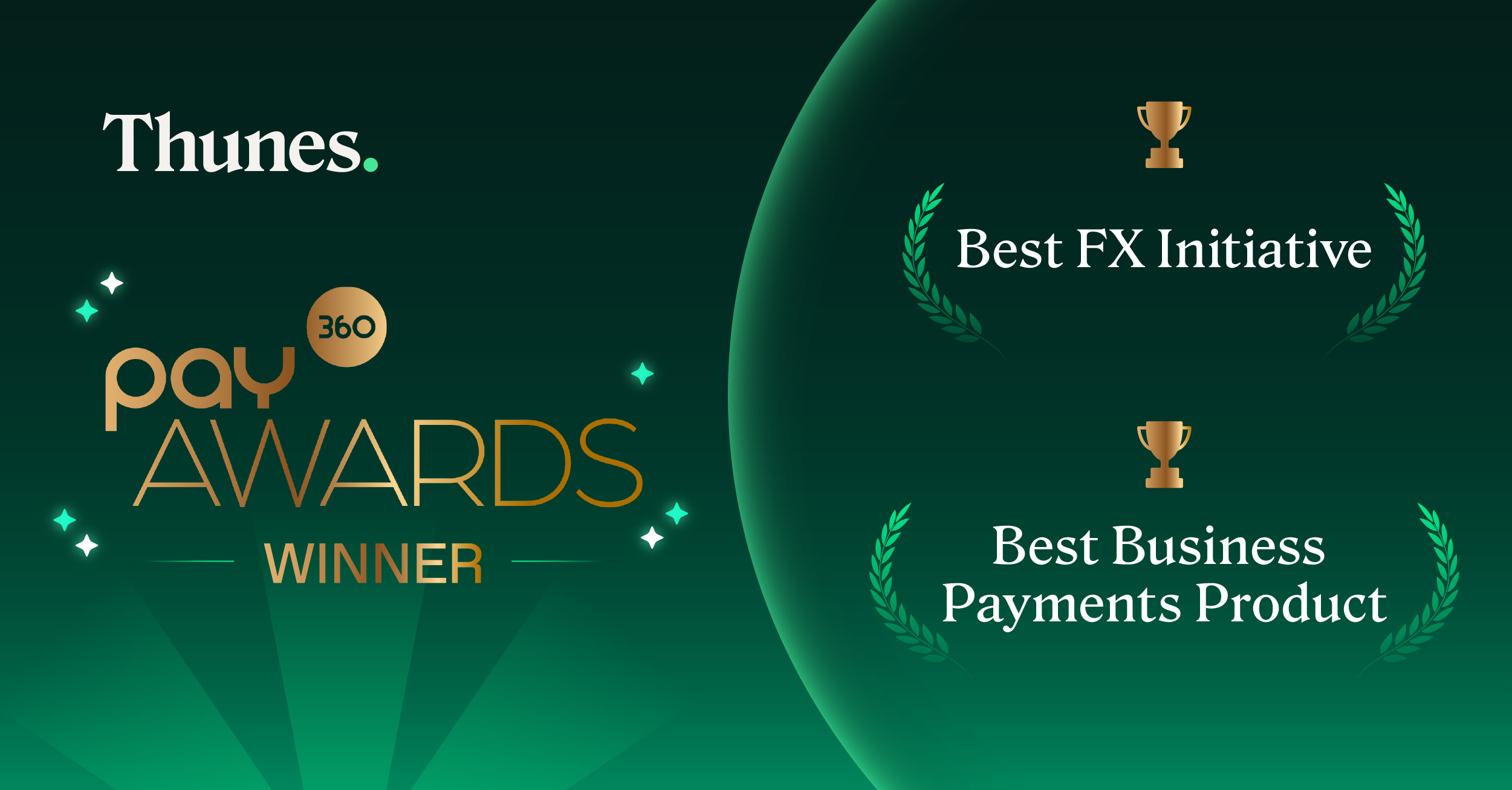 Thunes Secures Double Win at the Pay360 Awards 2026