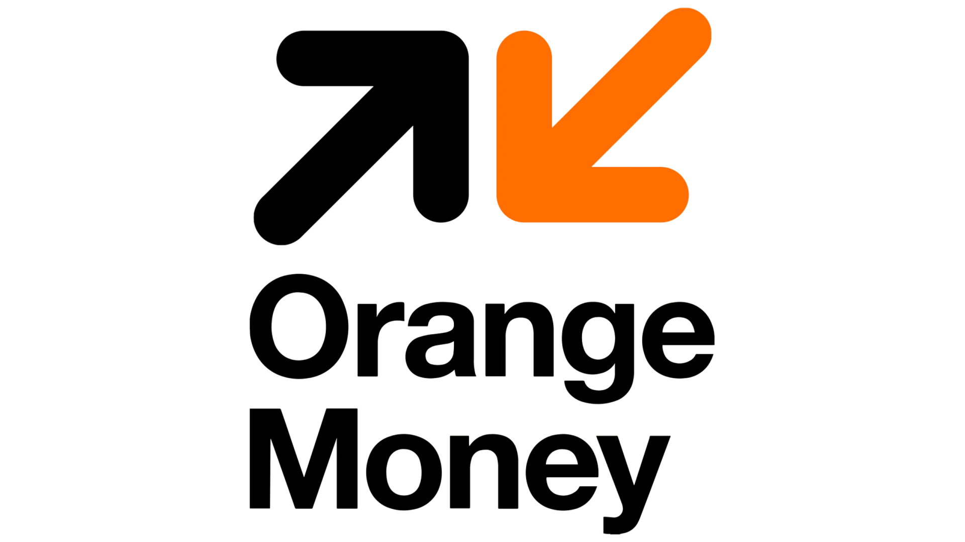 Logo with an orange, angular checkmark/letterform beside the word 'Kango Money' on a black background.