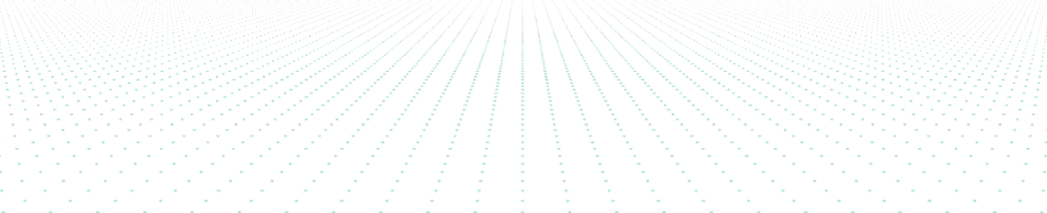 Abstract green dot field with curved lines suggesting a digital network or data grid in perspective.