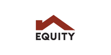 Logo for Equity: a red stylized roof icon above the word EQUITY.